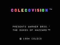 Dukes of Hazzard Colecovision  box art
